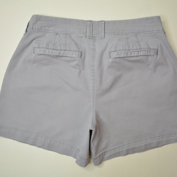 Old Navy Size 6 Regular Womens GRAY Chino Trouser STRETCH Casual Dress SHORTS - Picture 3 of 4